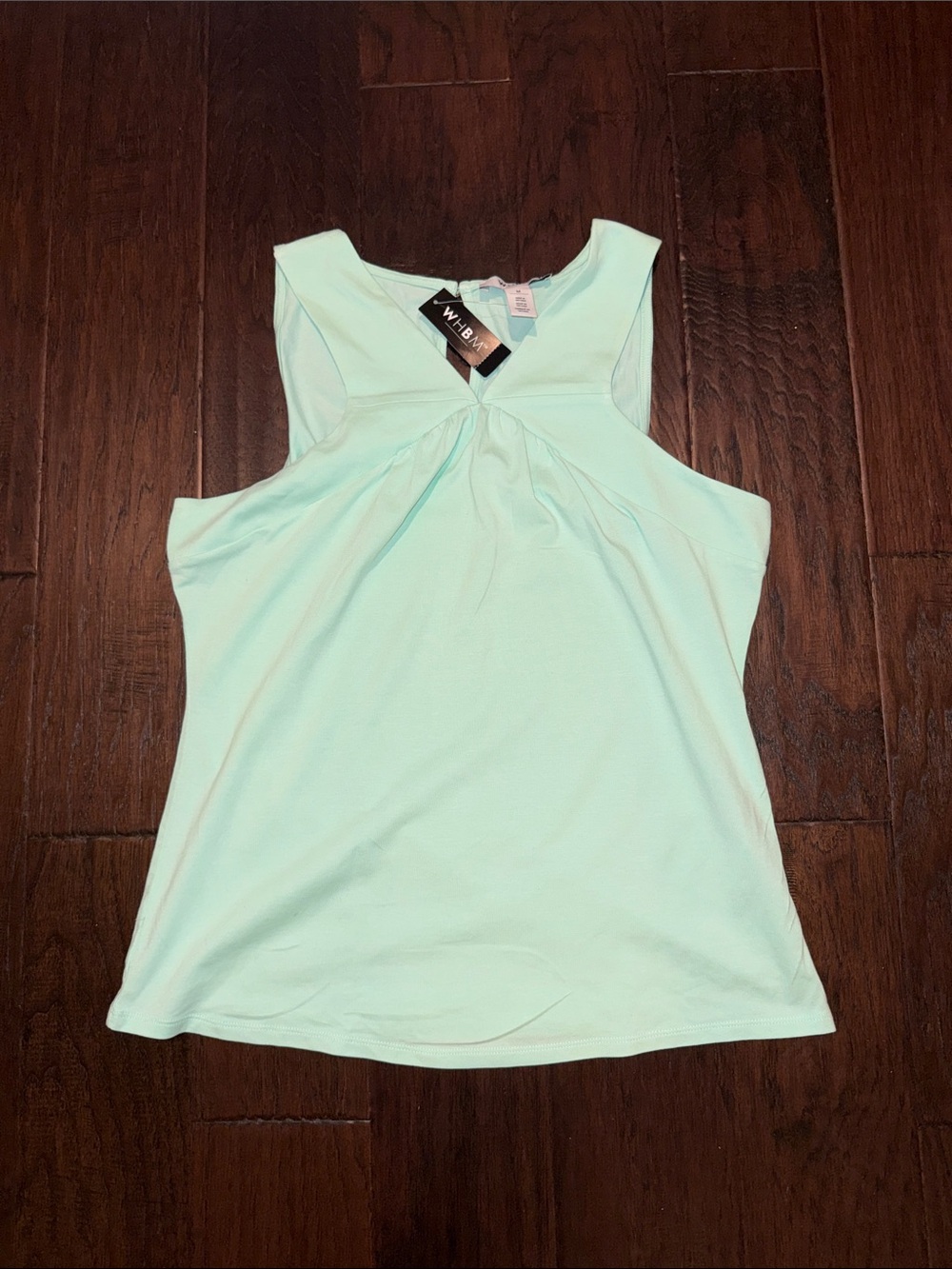 NWT White House Black Market Mint Twist-Front Sleeveless Tank Medium